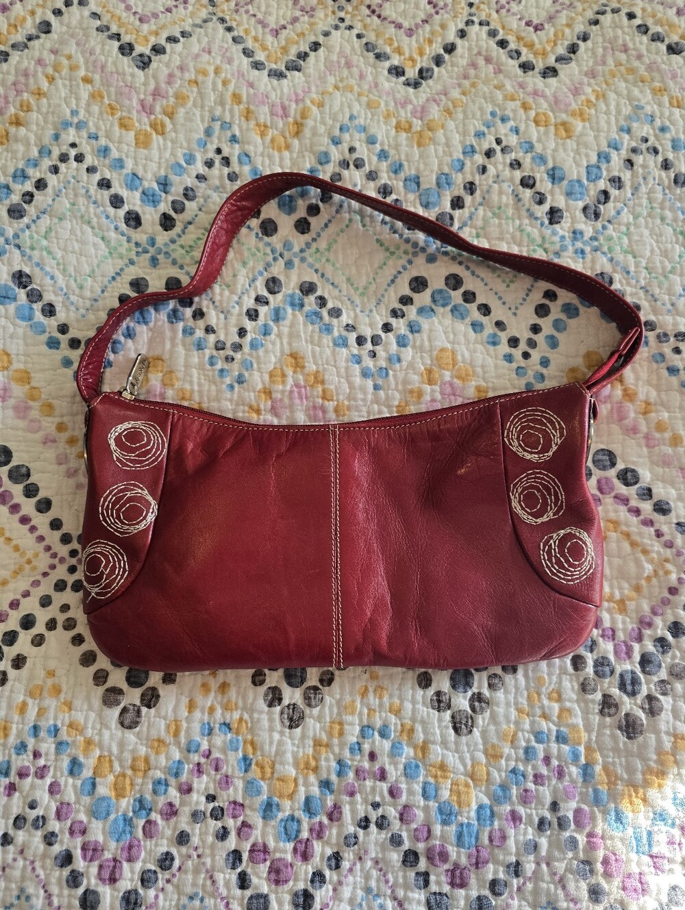 British Designer Jane Shiltons Vtg Red Soft Leather Mini Pure